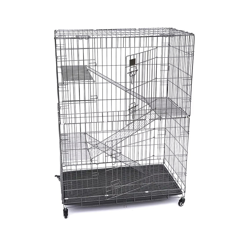 2/3/4-Tier großer Innendraht-Metallkäfigkäfig mit Rädern 2/3/4-Tier großer Innendraht-Metallkäfigkäfig mit Rädern