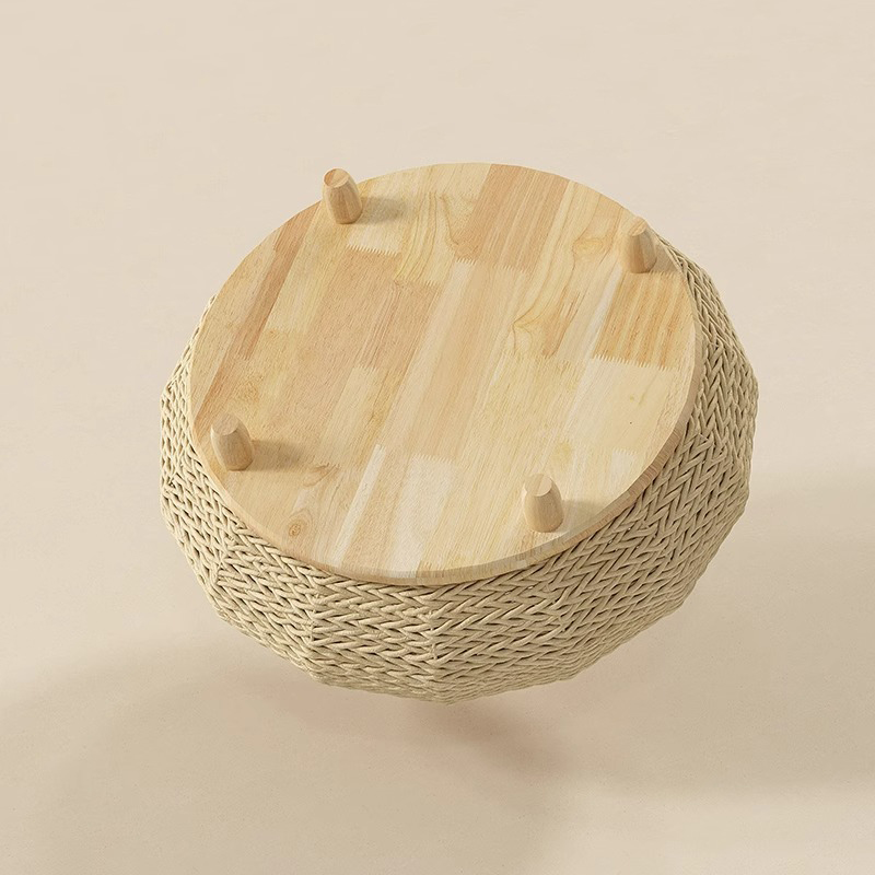 Handgefertigtes natürliches Kraftpapier Nest gewebtes Katzenhundbett Handgefertigtes natürliches Kraftpapier Nest gewebtes Katzenhundbett