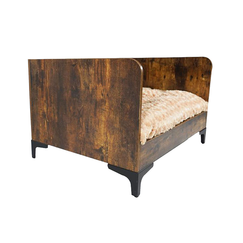 Modernes Hundebett mit hohes Innenholz mit Rahmen Modernes Hundebett mit hohes Innenholz mit Rahmen