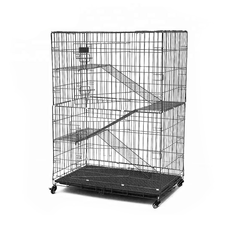 2/3/4-Tier großer Innendraht-Metallkäfigkäfig mit Rädern 2/3/4-Tier großer Innendraht-Metallkäfigkäfig mit Rädern