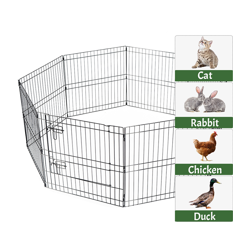 8-Panel-faltbares Draht-Metall-Hund-Hundestall mit oberer Abdeckung und unterer Block 8-Panel-faltbares Draht-Metall-Hund-Hundestall mit oberer Abdeckung und unterer Block
