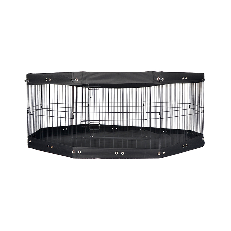 8-Panel-faltbares Draht-Metall-Hund-Hundestall mit oberer Abdeckung und unterer Block 8-Panel-faltbares Draht-Metall-Hund-Hundestall mit oberer Abdeckung und unterer Block