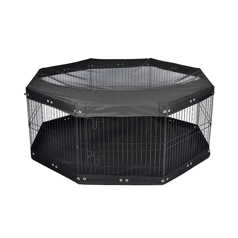8-Panel-faltbares Draht-Metall-Hund-Hundestall mit oberer Abdeckung und unterer Block 8-Panel-faltbares Draht-Metall-Hund-Hundestall mit oberer Abdeckung und unterer Block