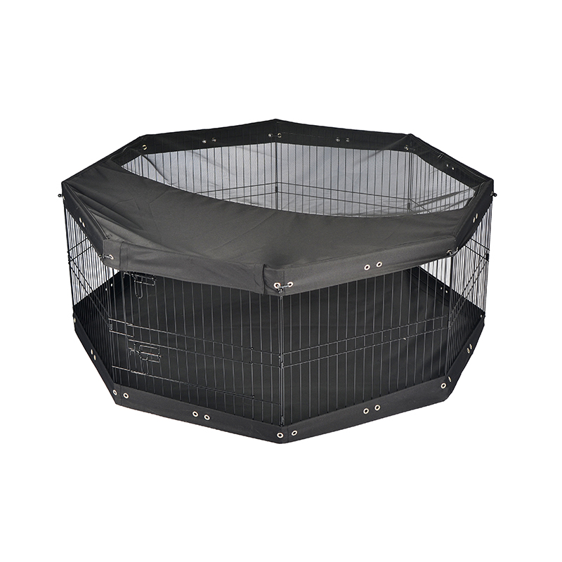 8-Panel-faltbares Draht-Metall-Hund-Hundestall mit oberer Abdeckung und unterer Block 8-Panel-faltbares Draht-Metall-Hund-Hundestall mit oberer Abdeckung und unterer Block