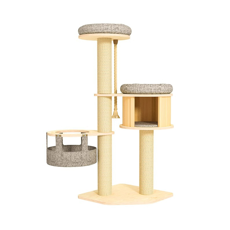 Boden- bis liebevierende Holzbaumkletterkatze Turm Turm