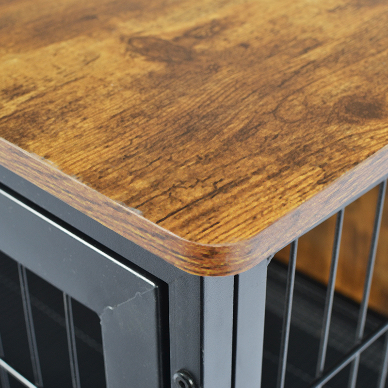 Hundekäfig im Holz Möbelstil mit Rädern Hundekäfig im Holz Möbelstil mit Rädern