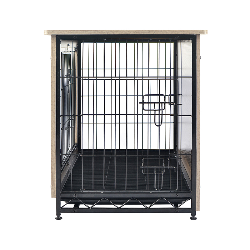 Elfenbein Indoor großer Holzmöbel Stil Metallhundkiste Elfenbein Indoor großer Holzmöbel Stil Metallhundkiste