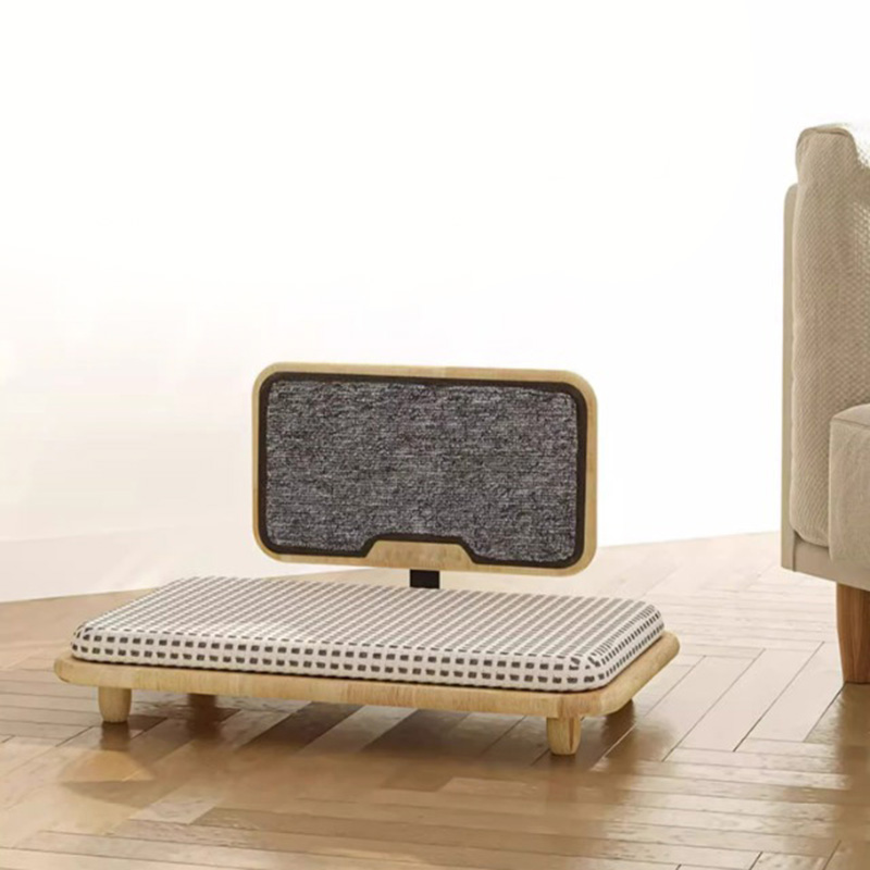 Massives Holz gemütliches Katzenbett Nest mit Kratzerbrett Massives Holz gemütliches Katzenbett Nest mit Kratzerbrett