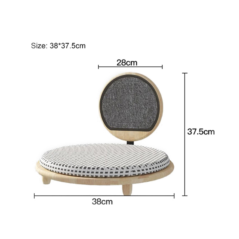 Massives Holz gemütliches Katzenbett Nest mit Kratzerbrett Massives Holz gemütliches Katzenbett Nest mit Kratzerbrett