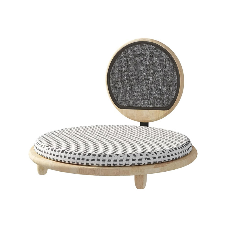 Massives Holz gemütliches Katzenbett Nest mit Kratzerbrett Massives Holz gemütliches Katzenbett Nest mit Kratzerbrett