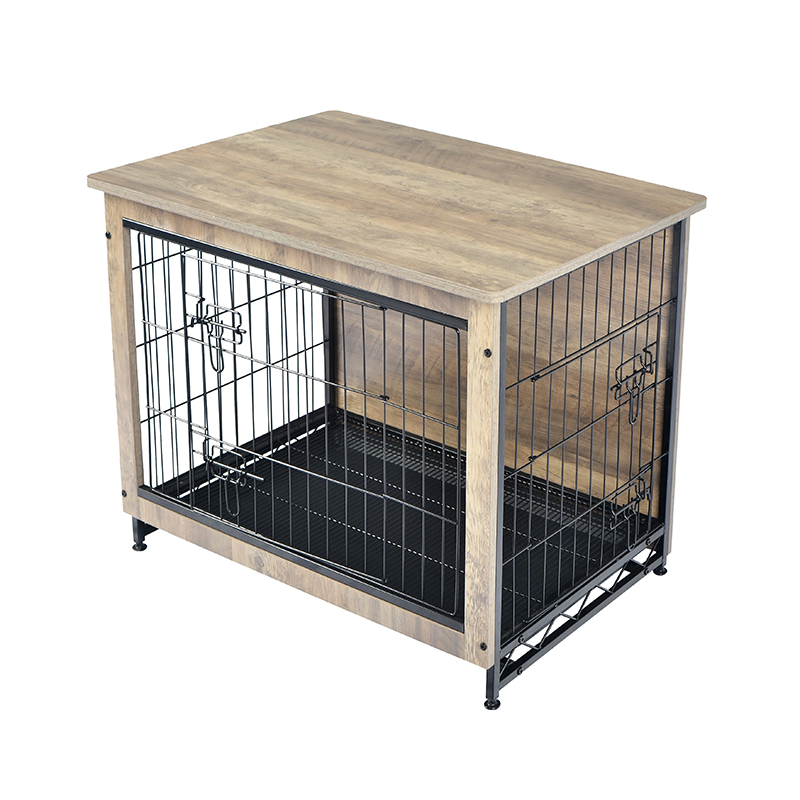 Elfenbein Indoor großer Holzmöbel Stil Metallhundkiste Elfenbein Indoor großer Holzmöbel Stil Metallhundkiste