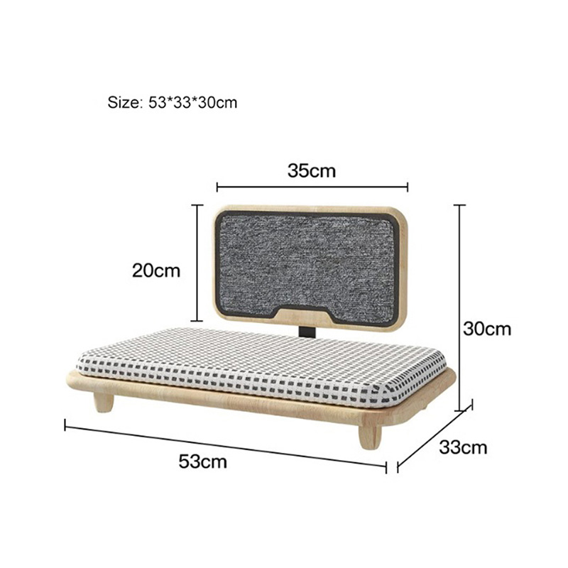 Massives Holz gemütliches Katzenbett Nest mit Kratzerbrett Massives Holz gemütliches Katzenbett Nest mit Kratzerbrett