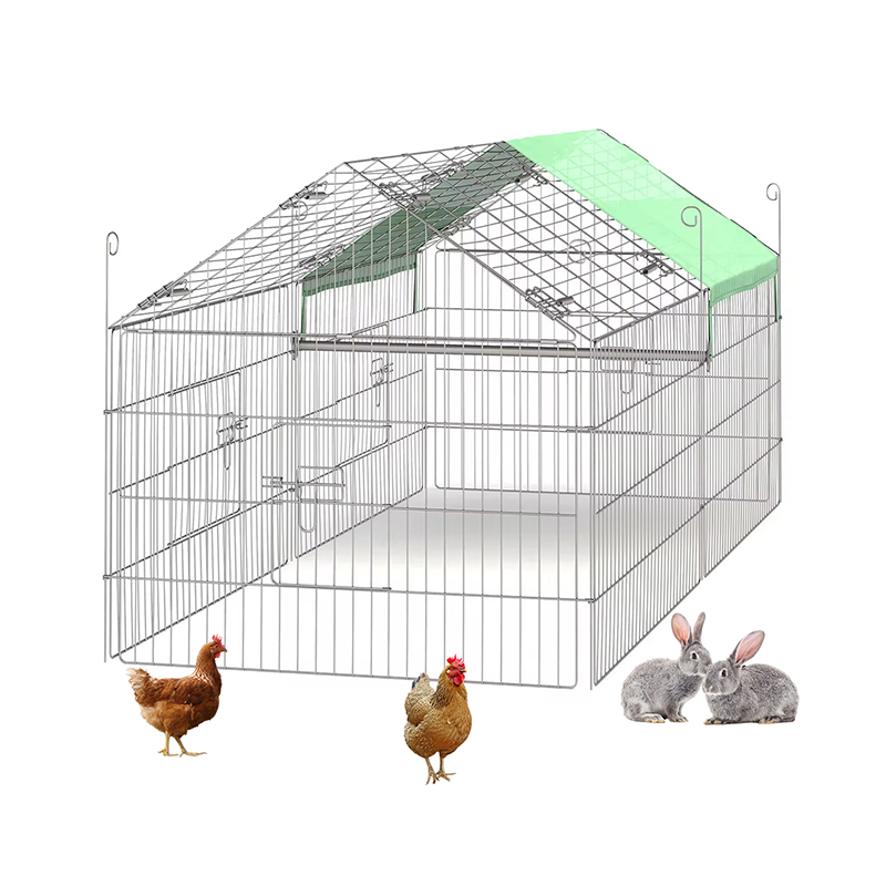 Outdoor faltbare Geflügelzaundrahthuhnstall mit UV -Abdeckung Outdoor faltbare Geflügelzaundrahthuhnstall mit UV -Abdeckung