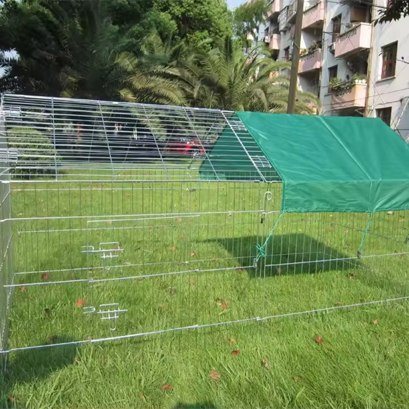 Outdoor faltbare Geflügelzaundrahthuhnstall mit UV -Abdeckung Outdoor faltbare Geflügelzaundrahthuhnstall mit UV -Abdeckung