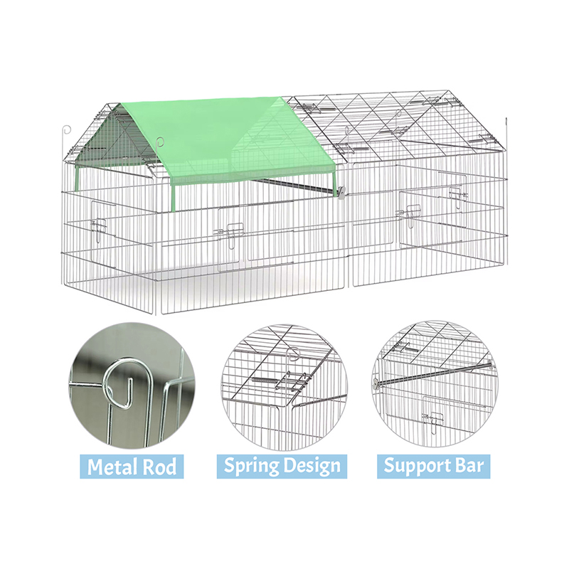 Outdoor faltbare Geflügelzaundrahthuhnstall mit UV -Abdeckung Outdoor faltbare Geflügelzaundrahthuhnstall mit UV -Abdeckung