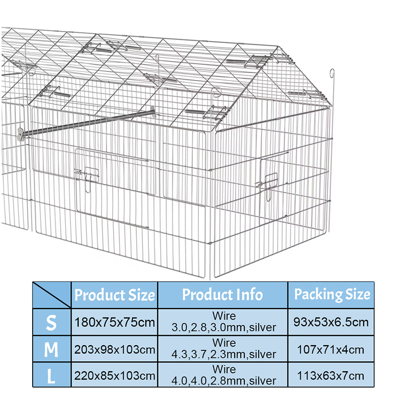 Outdoor faltbare Geflügelzaundrahthuhnstall mit UV -Abdeckung Outdoor faltbare Geflügelzaundrahthuhnstall mit UV -Abdeckung