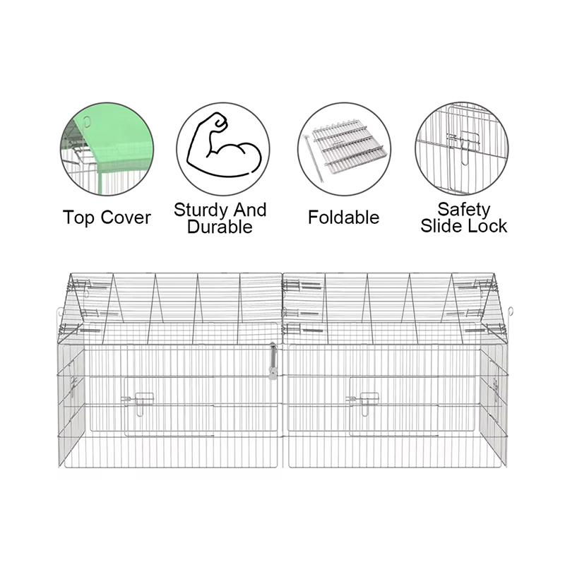 Outdoor faltbare Geflügelzaundrahthuhnstall mit UV -Abdeckung Outdoor faltbare Geflügelzaundrahthuhnstall mit UV -Abdeckung
