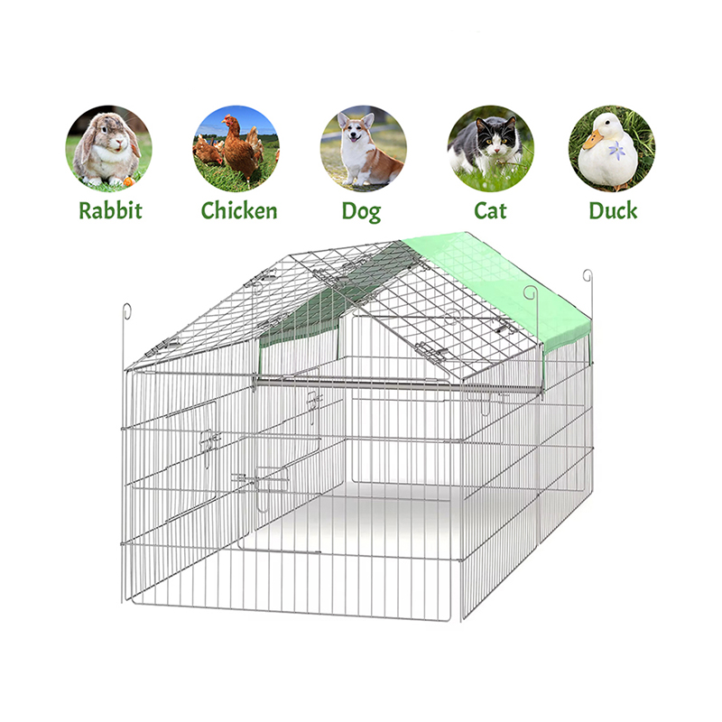 Outdoor faltbare Geflügelzaundrahthuhnstall mit UV -Abdeckung Outdoor faltbare Geflügelzaundrahthuhnstall mit UV -Abdeckung