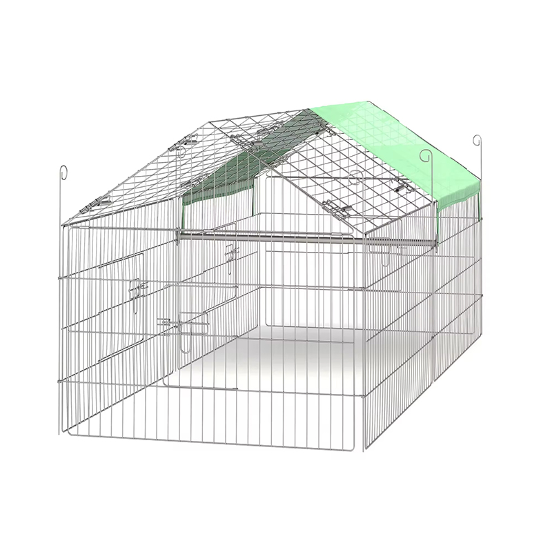 Outdoor faltbare Geflügelzaundrahthuhnstall mit UV -Abdeckung Outdoor faltbare Geflügelzaundrahthuhnstall mit UV -Abdeckung