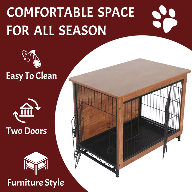 Hundekiste im Innenraum großer Holzmetall Möbelstil Hundekiste im Innenraum großer Holzmetall Möbelstil