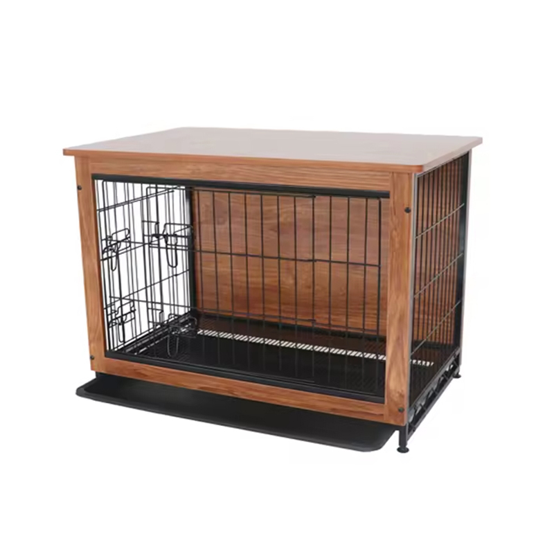 Hundekiste im Innenraum großer Holzmetall Möbelstil Hundekiste im Innenraum großer Holzmetall Möbelstil