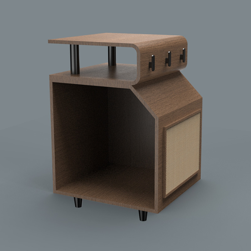 Hölzerne Haustierbetten Katzenbett mit Kratzerbrett Hölzerne Haustierbetten Katzenbett mit Kratzerbrett