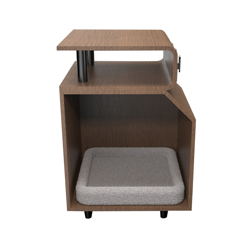 Hölzerne Haustierbetten Katzenbett mit Kratzerbrett Hölzerne Haustierbetten Katzenbett mit Kratzerbrett