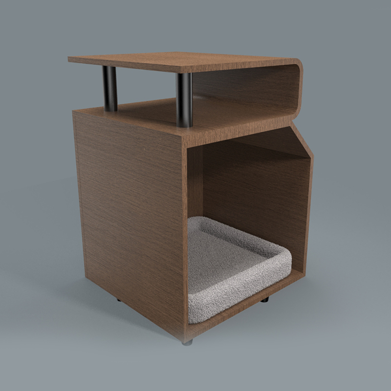 Hölzerne Haustierbetten Katzenbett mit Kratzerbrett Hölzerne Haustierbetten Katzenbett mit Kratzerbrett