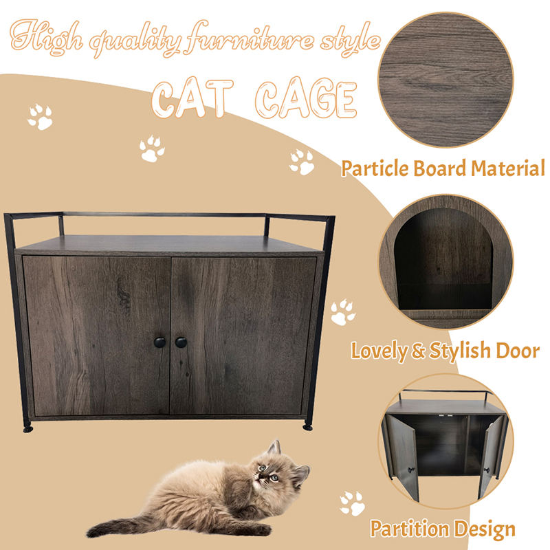 Innenraumschrank mit Trenner Möbelstil Katzen Käfig Beizertisch Innenraumschrank mit Trenner Möbelstil Katzen Käfig Beizertisch