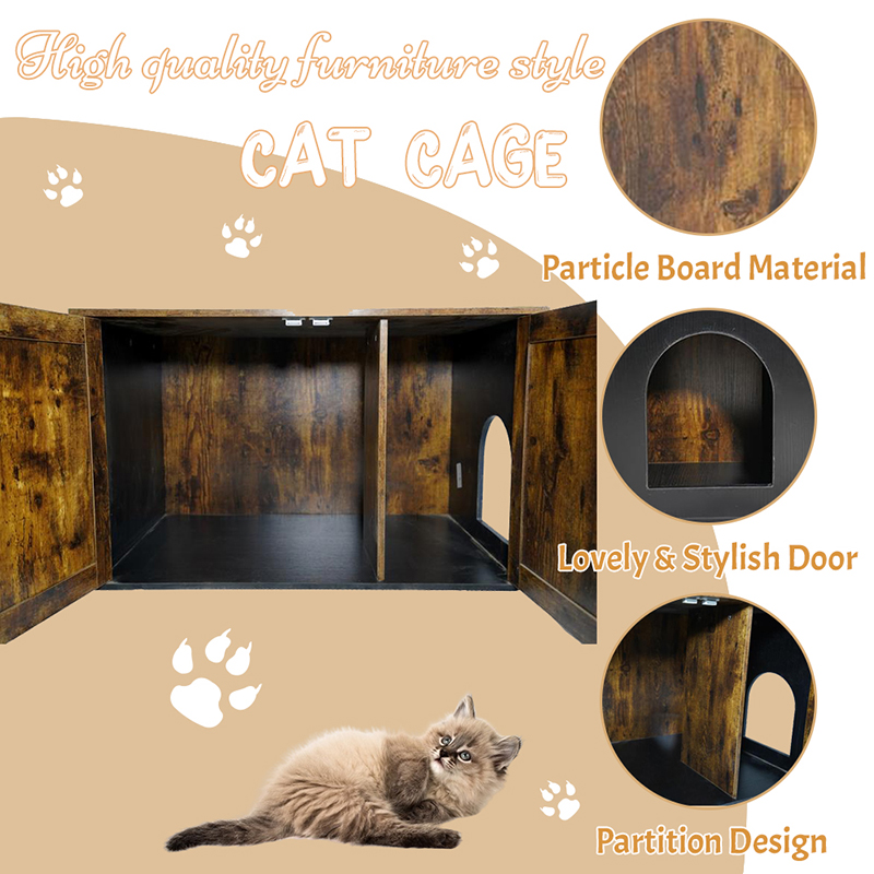 Innenmöbel Katzen Käfig mit Trennwandschrank Innenmöbel Katzen Käfig mit Trennwandschrank