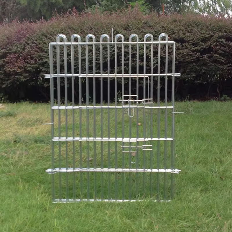 Faltbarer Draht im Freien Metal -Hundestall mit oberster Abdeckung Faltbarer Draht im Freien Metal -Hundestall mit oberster Abdeckung