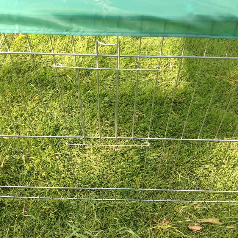 Faltbarer Draht im Freien Metal -Hundestall mit oberster Abdeckung Faltbarer Draht im Freien Metal -Hundestall mit oberster Abdeckung