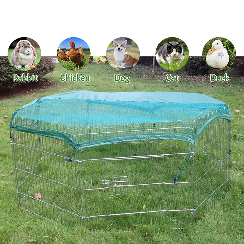 Faltbarer Draht im Freien Metal -Hundestall mit oberster Abdeckung Faltbarer Draht im Freien Metal -Hundestall mit oberster Abdeckung