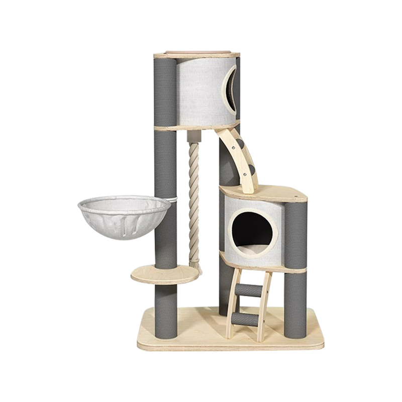 Turmboden bis Decke Innenhändler Massivholz Kletterrahmen Katzenbaum