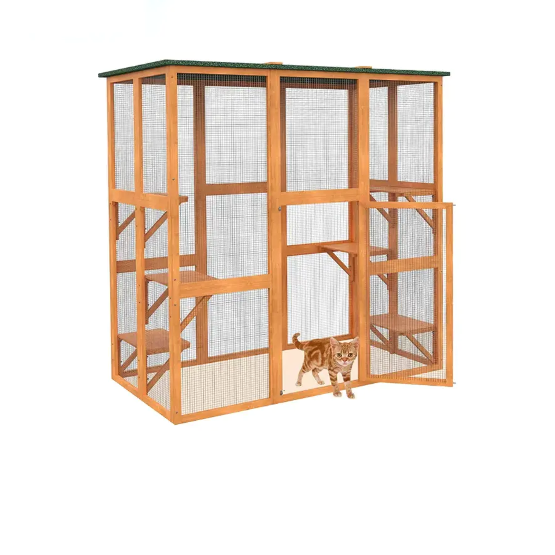 Welche Funktionen hat das Katzenhaus aus Holz?
